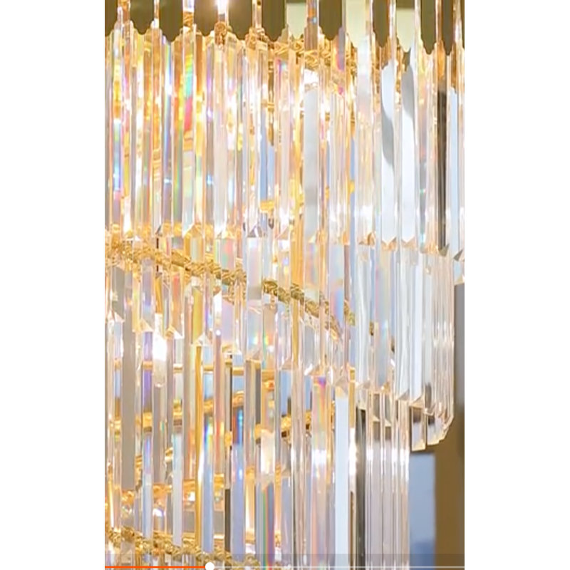 Lustre en cristal 43 lumières Grand Gold