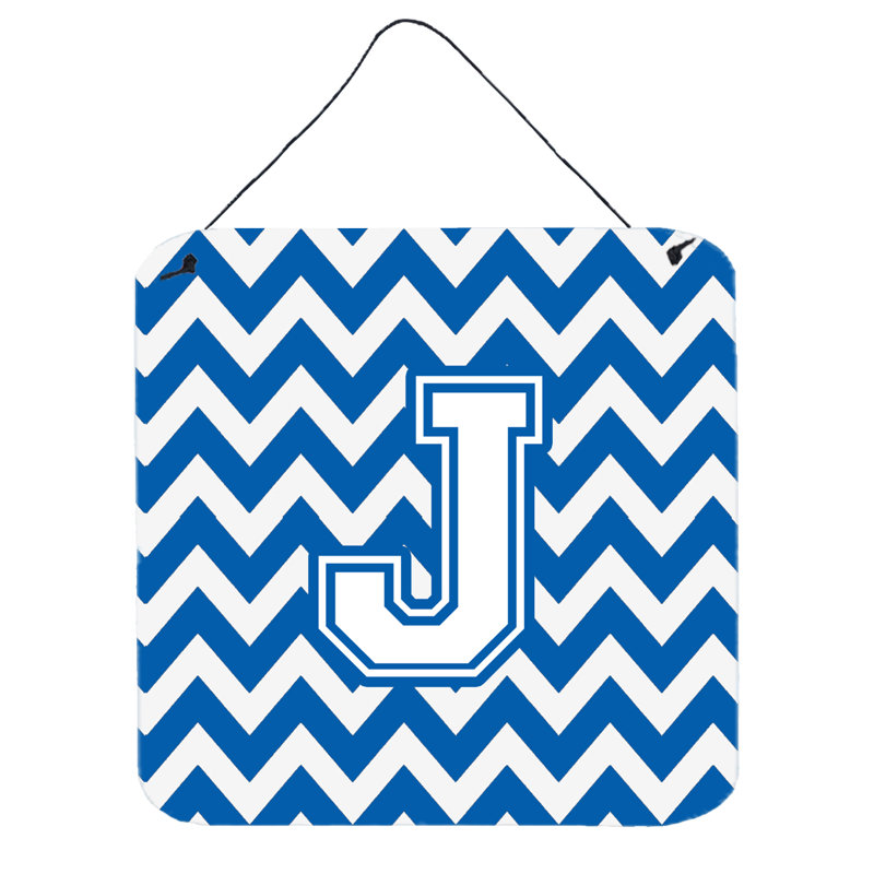 Décoration murale chevron, Blanc / Bleu, I