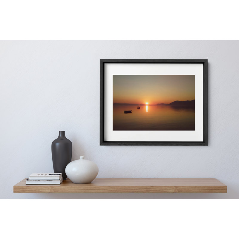 Distant Shores Print by Joseph Regan, Black, 14" H x 16" W x 0.75" D