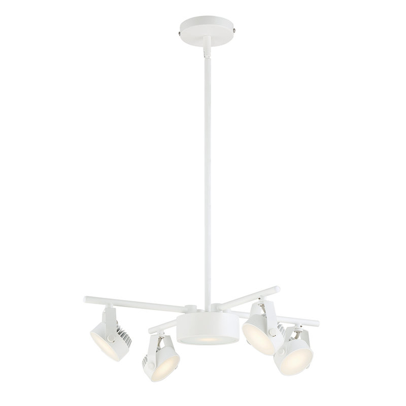 Luminaire grappe suspendu 5 lumières lexus, Blanc