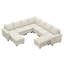 Canapé modulaire en velours de salon avec 2 repose-pieds avec rangement Shavera-431736255