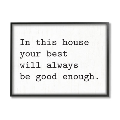Dans cette maison, citation de famille encourageante
