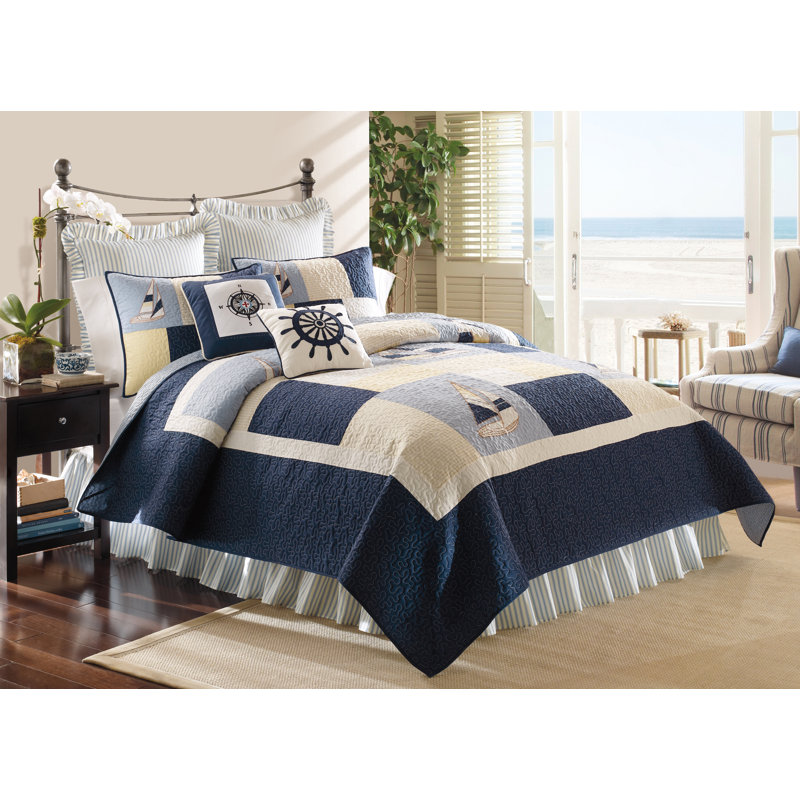 Courtepointe en coton percale Sailing, Courtepointe de grande taille