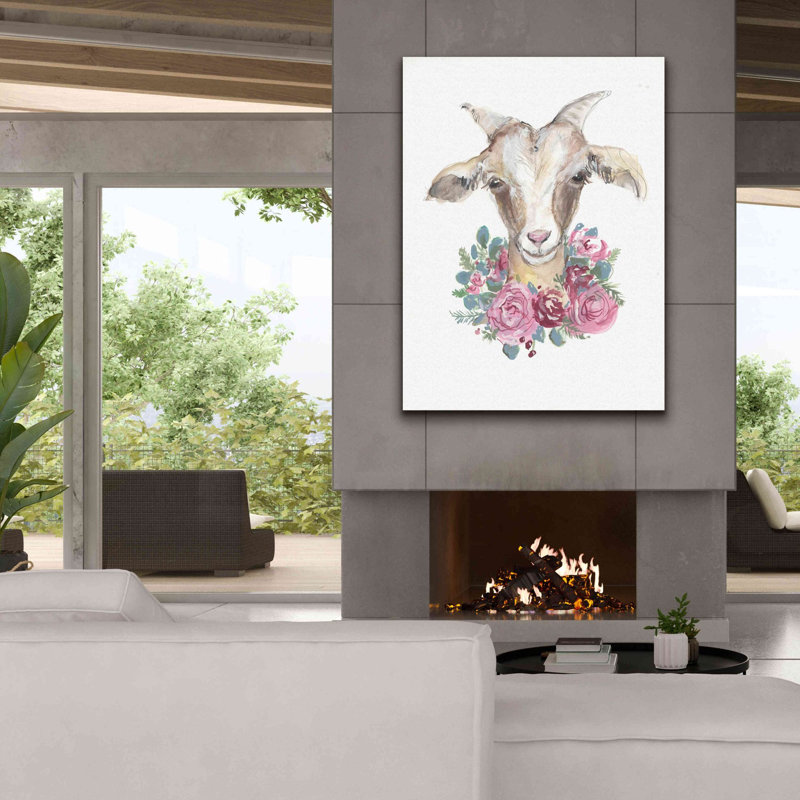«Rosie the Goat» par Jessica Mingo, estampe numérique sur toile, H 54 po x l 40 po x P 1,5 po