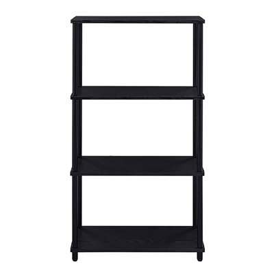 Bibliothèque noire avec 4 tablettes