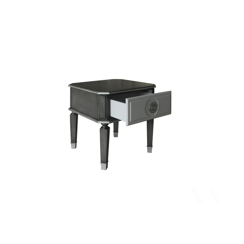 Modern End Table With Storage Drawer