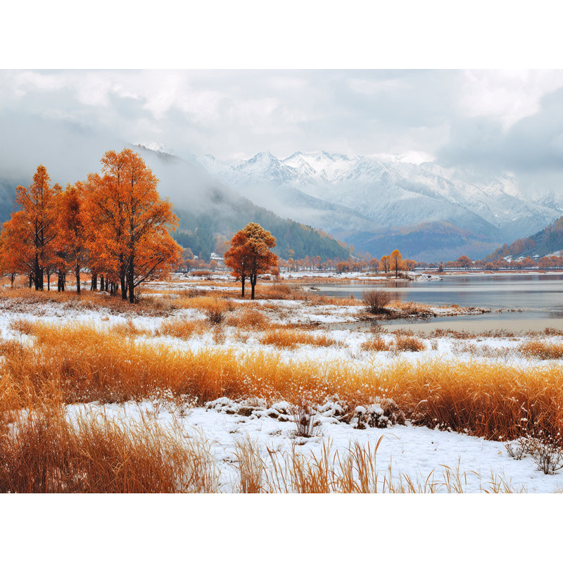 Art mural sur toile Frosted Valley Glow, H 16 po x l 24 po