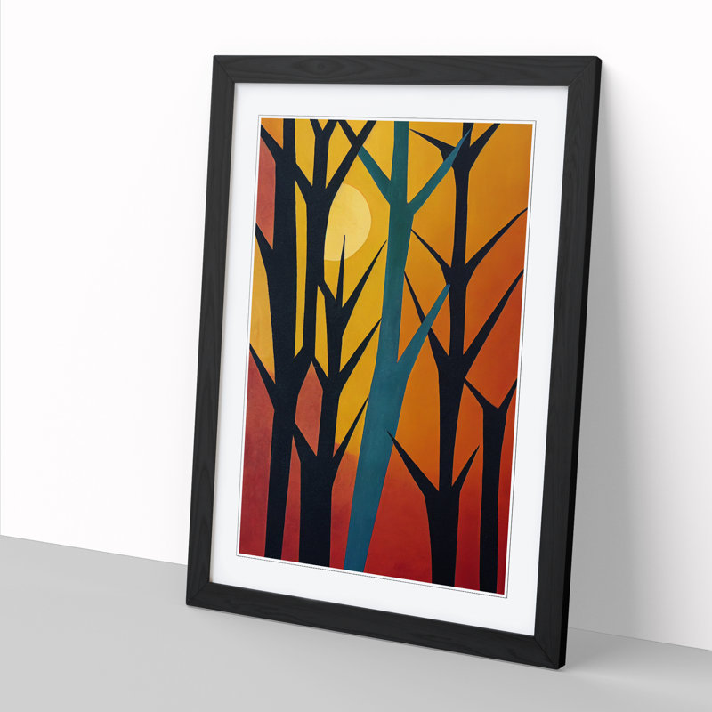 FRM-V0523-48X African Forest Vol.2 1 Piece Single Picture Frame Wall Art, 64cm H x 46cm W x 2cm D, Walnut Framed