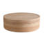 Table basse ronde de 39,37 po avec grain de bois naturel pour le salon