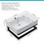 Lavabo de salle de bain mural rectangulaire en céramique avec un trou de robinet et une base de support pour salle de bain à fixation murale L 23 po x l 16 po Mocoloo-125360018-125360023