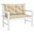 Garden Bench Cushion Set of 2 Beige Oxford Fabric 100 Percent Polyester Outdoor Bench Cushions-1921456701-1921456704