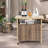 Patio Rattan Bar Table With Wheels And Glass Top-570943800