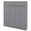 Grand lit escamotable mural avec armoire supérieure, tablettes et garde-robe, lit pliable peu encombrant-304074666