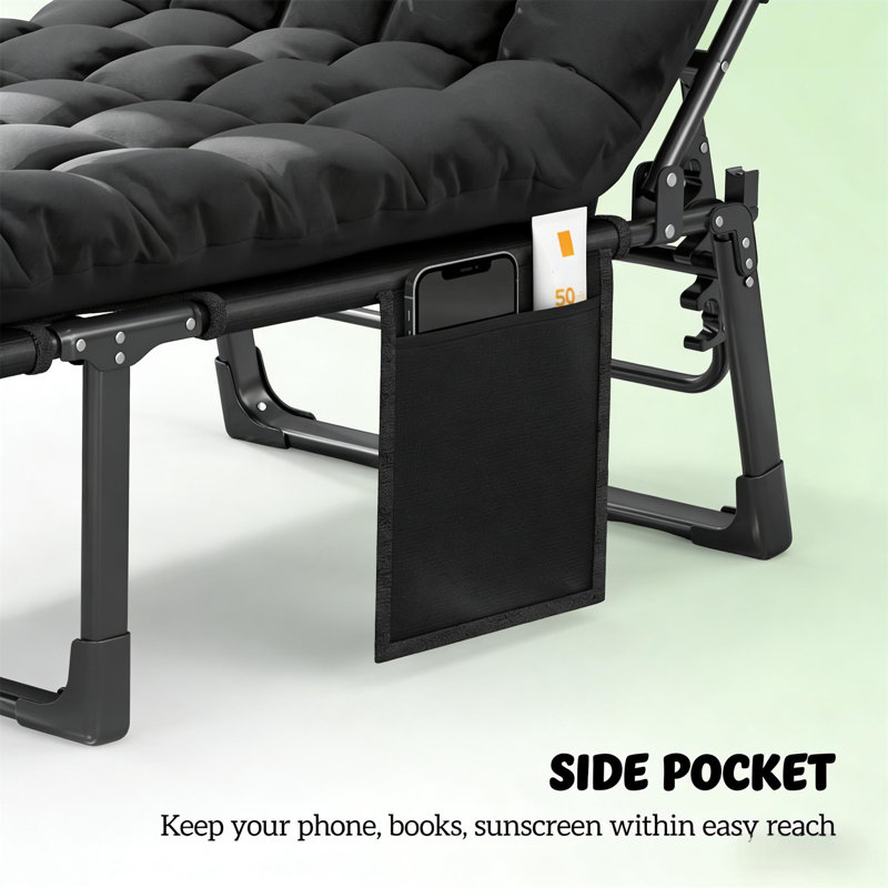 Ensemble de 2 chaises de jardin, Noir