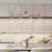 3-Light Gold Universal Ceiling Chandelier with Seeded Glass for Kitchen Island 