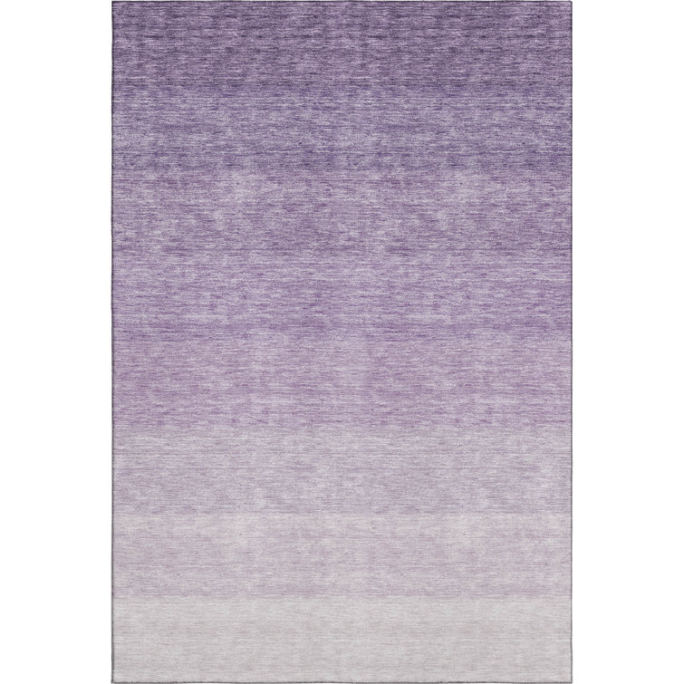 Premium Machine Washable Prisco Purple Rug