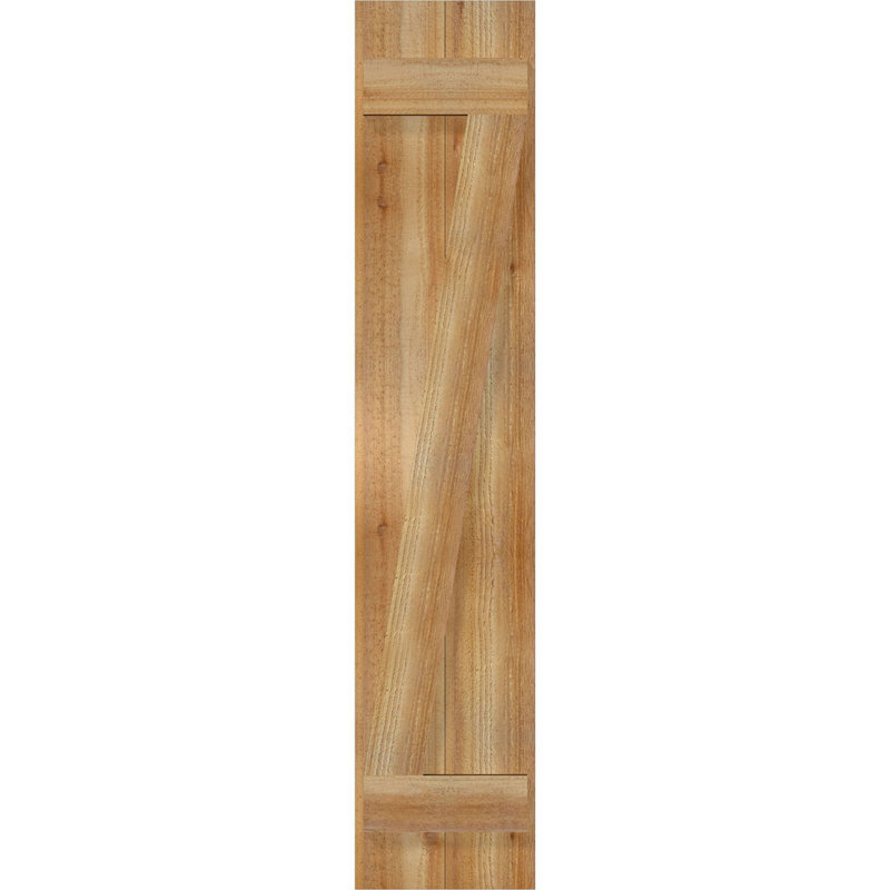 TimberCraft 5 3/8 "planches jointes avec n-lattes avec barre en Z, cèdre rouge de l'Ouest (par paire), 10 3/4 po, 53 po
