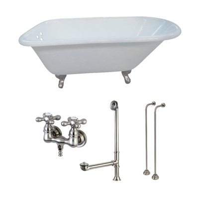 Baignoire sur pattes en fonte avec robinet 54" x 30" Aqua Eden