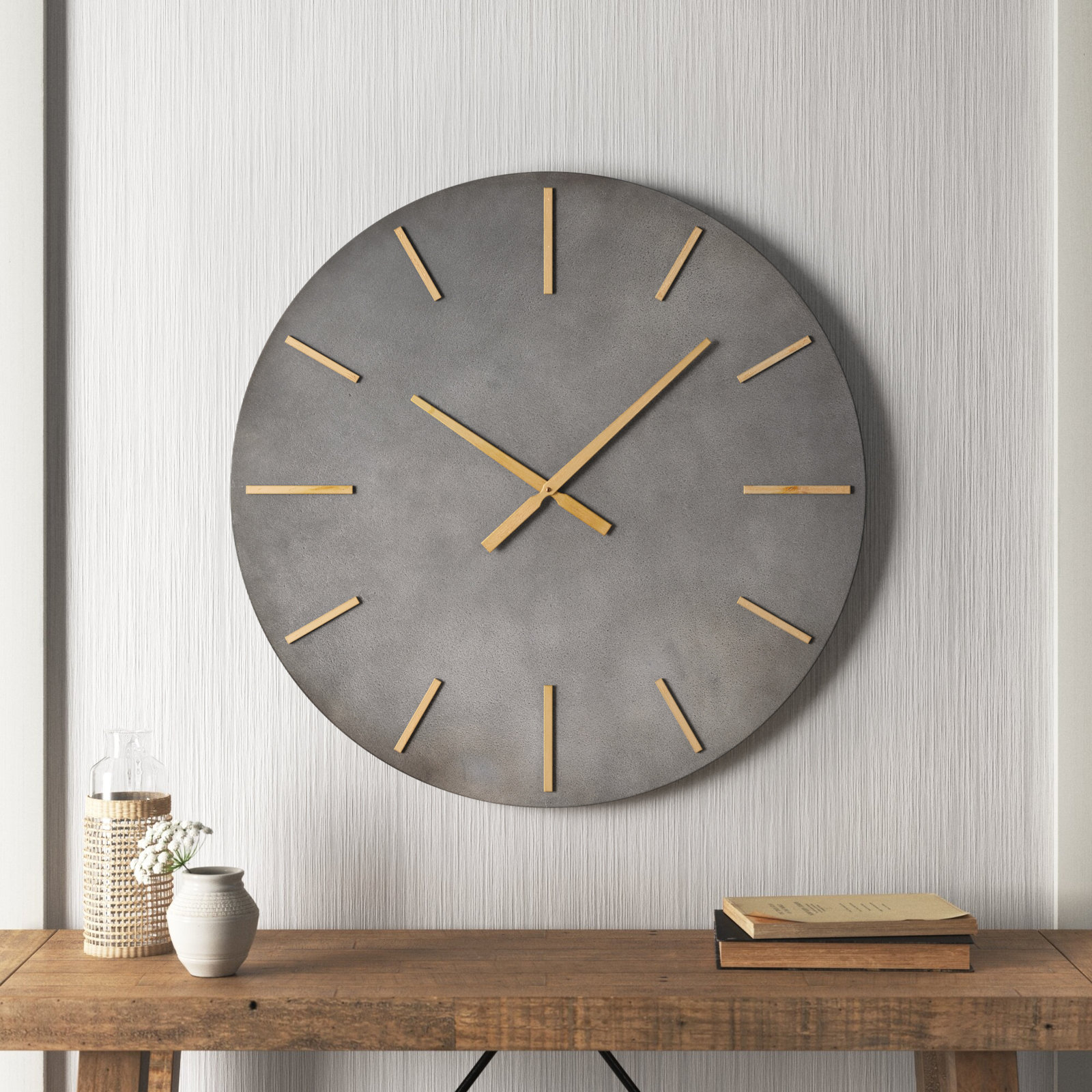 Darren 32'' Manufactured Wood Wall Clock