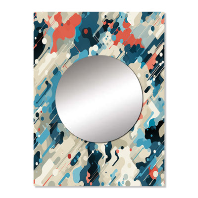 Mihir Cuber Techno Concealment - Abstract Mirror, Modern Unique Wall Mirror, Printed Metal Art