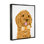 Impression sur toile, Golden Retriever Puppy Bowtie Pet - cadre flottant
