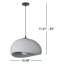 Luminaire suspendu simple gris clair Prim 1-14276944
