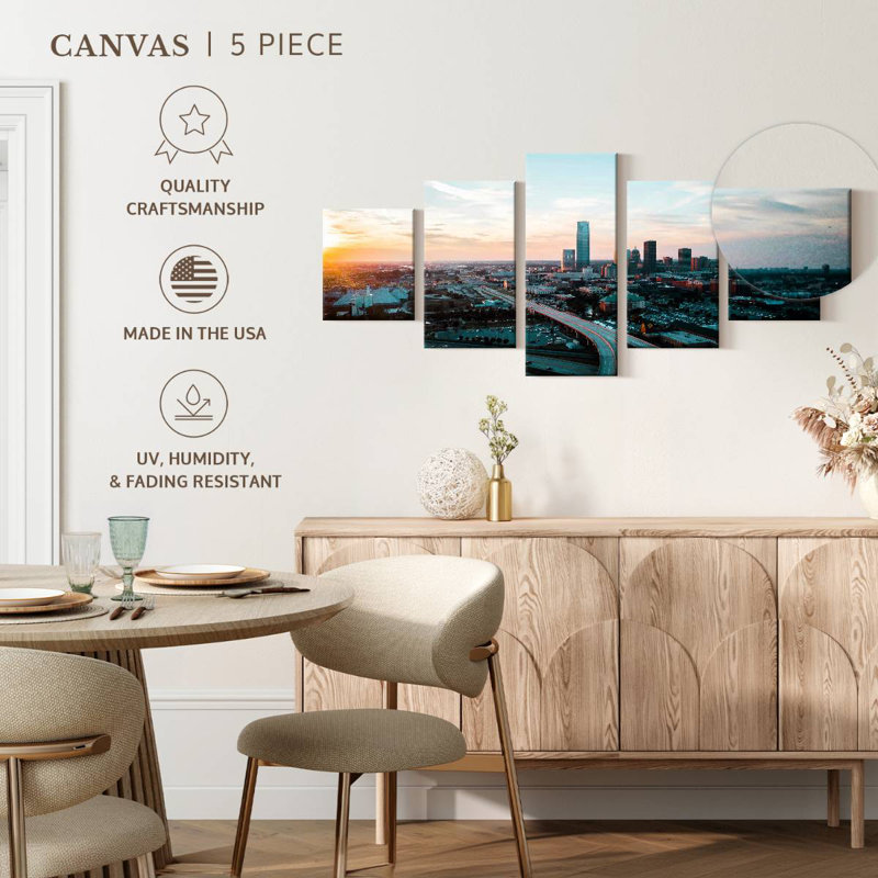 Oklahoma City View, 36" H x 80" W