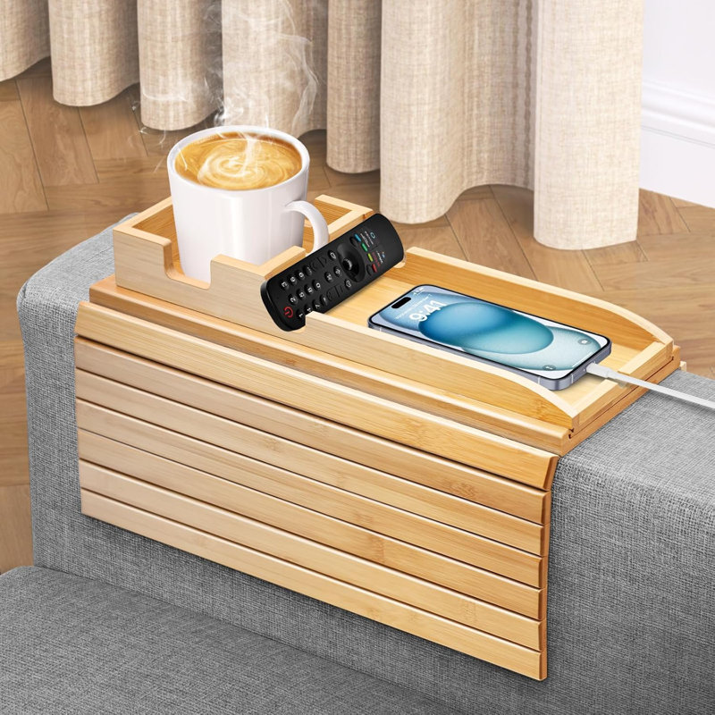 Bamboo Sofa Armrest Table