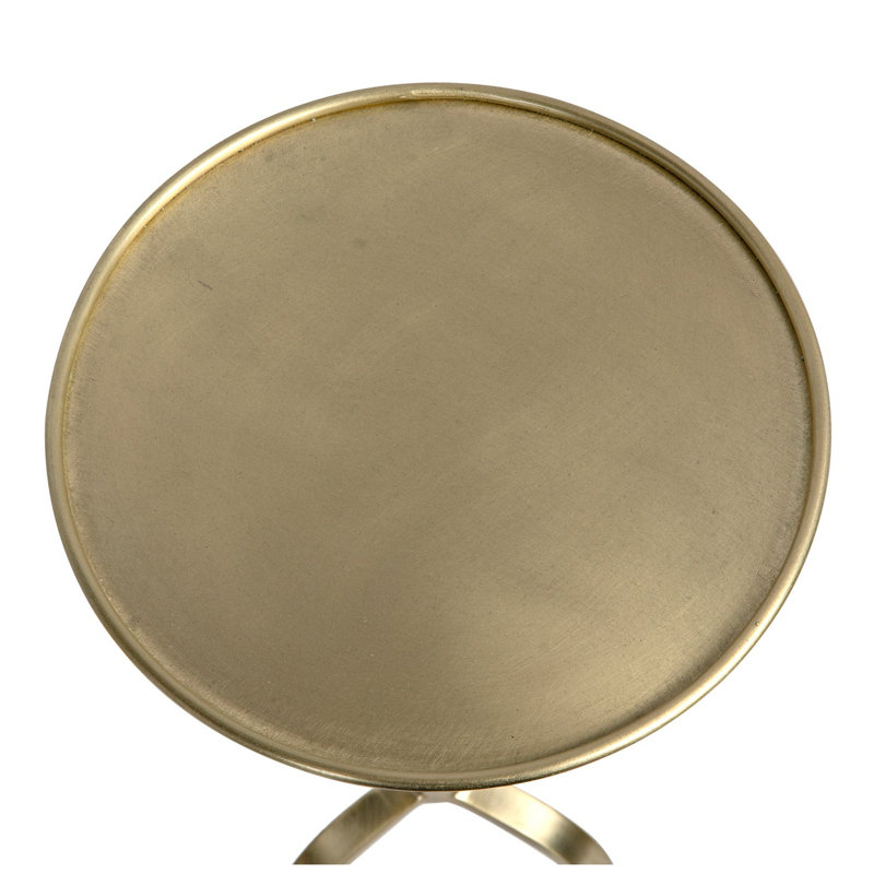 Tini End Table, Antique Brass