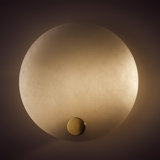 Magma Glass and Solid Brass 1 - Light LED Flush Mounted Sconce