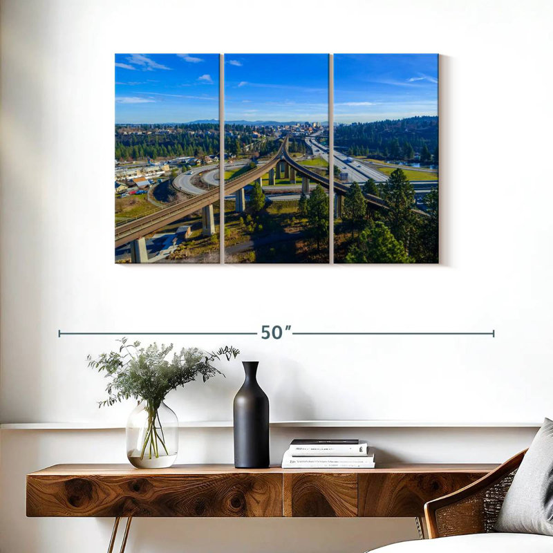 Paysage urbain de Spokane, H 24 po x l 38 po