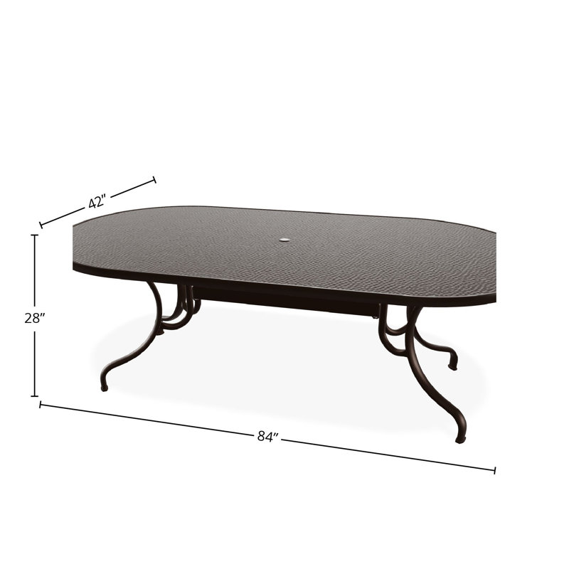 Outdoor Oval Dining Table, Brown/Kona