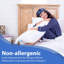 Ensemble de 1 oreiller en duvet à support ferme de literie Continental, capacité de remplissage 550, certifié RDS, 75% duvet 25% plumes, housse 100% coton-94468266