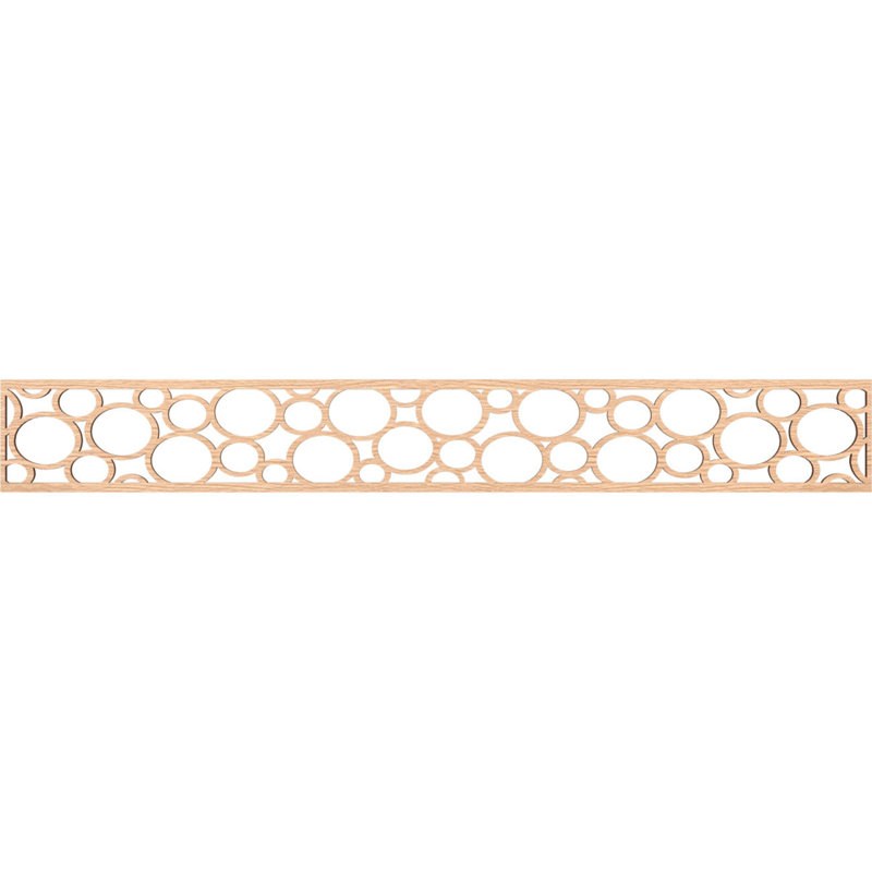 Moulure de chantournage, H 6 po x l 46,5 po x P 0,25 po, Chêne rouge
