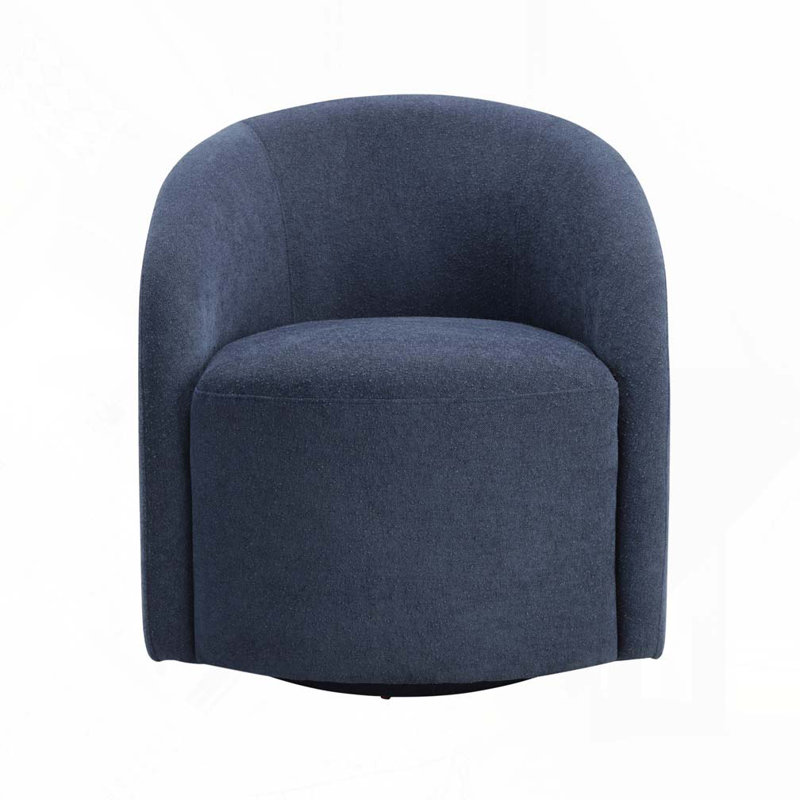 Fauteuil demi-tonneau pivotant Boucle, Bleu