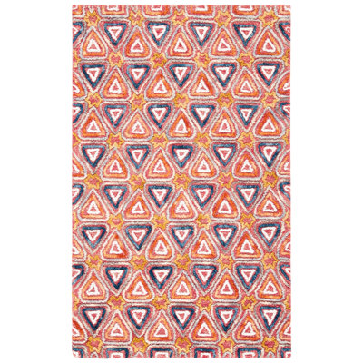 Tapis rouge / bleu marine Rubalcava