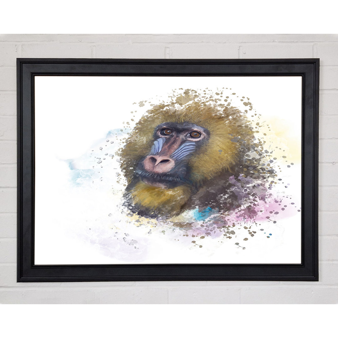 Wandbild Mandrill Splash