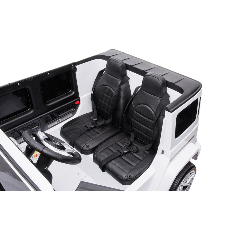 White 24V Mercedes G63 Ride-On Car with Remote Control