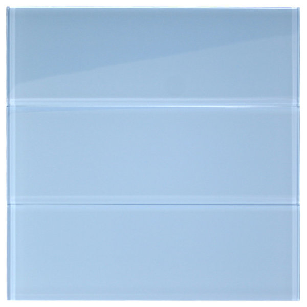 Wind 4" x 12" Glass Mosaic Tile in Sky Blue
