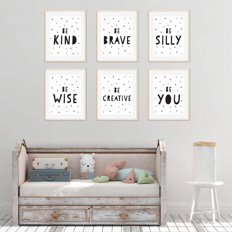 « be kind », ensemble de 6 pièces, impression sur papier Dedmond