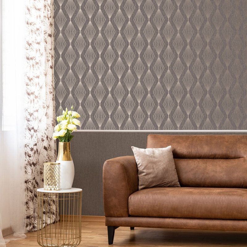 Boutique Marquise Geometric Wallpaper, Smoke