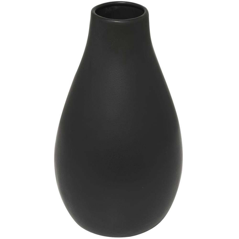 Mable Ceramic Table Vase, 20.35" H x 11.55" L x 11.55" W, Black