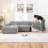 105'' Modular Sectional Sofa Couch