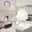 19.3" Rice Paper Lamp, Japanese Paper Table Lamp With Dimmable Bulb