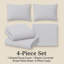 Microfiber Stripe Duvet Complete Set With Striped Pillows & Fitted Sheet-113206111-113206103