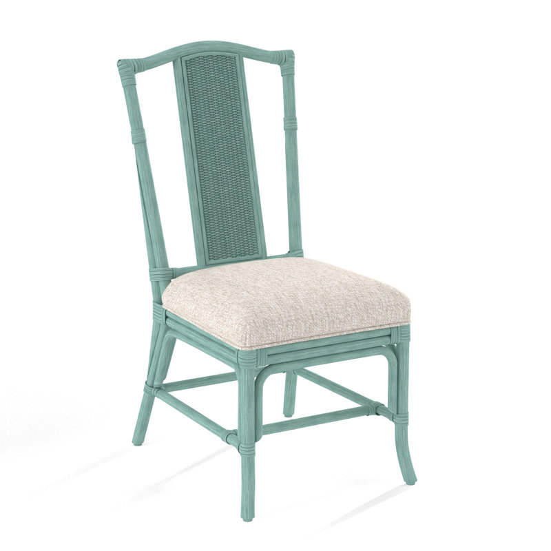 Drury Lane Slat Back Side Dining Chair, Coffee, Snow Crypton Performance; 0884-91