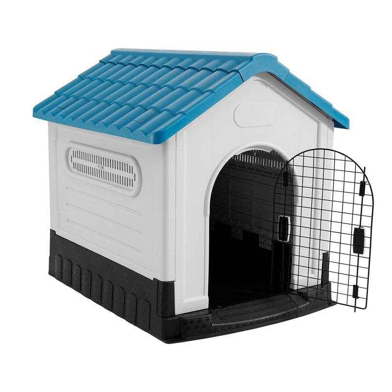 Niche pour chien en plastique avec porte Faunie, imperméable, plancher surélevé, facile à assembler
