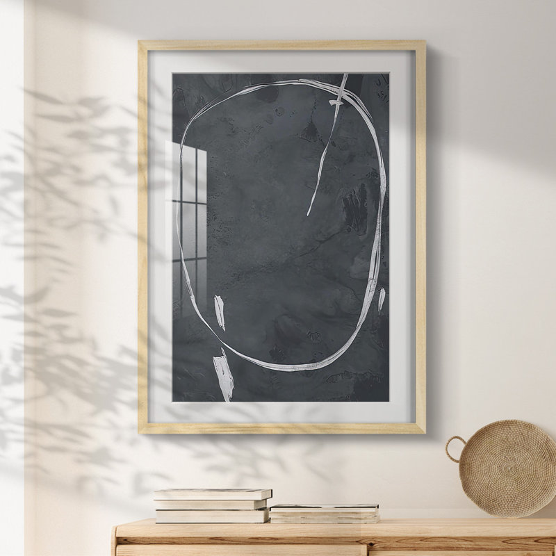 Gravure circulaire II - impression encadrée, Naturel, H 28,5 po x l 20,5 po