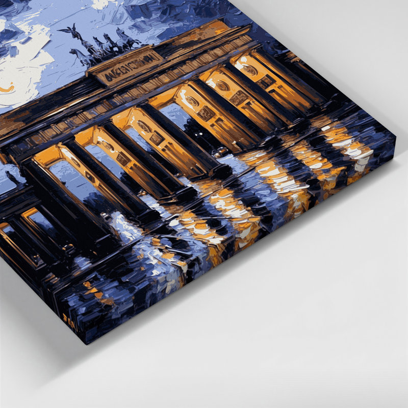 Cities Berlin Germany Gray Canvas Wall Art, 12" H x 12" W