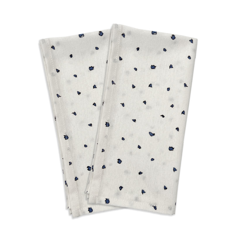 Lenox Blue Bay Napkin, Polka Dots, White